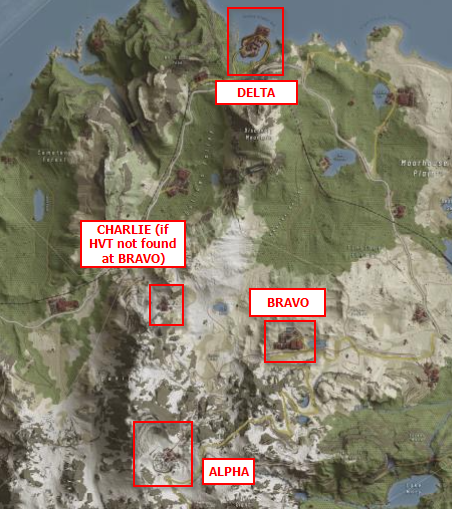 Subterra route and target map